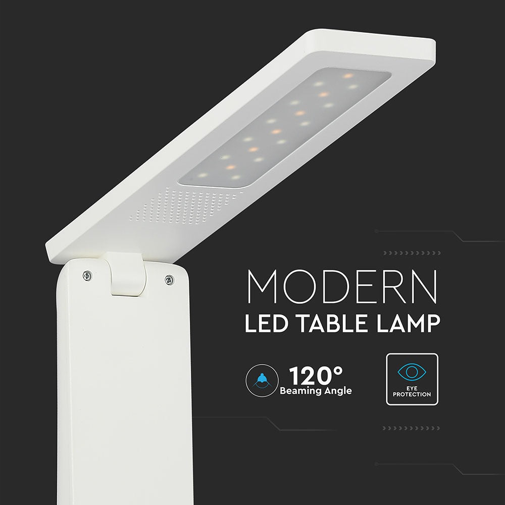 4W Lampka biurkowa / Barwa 3w1 / Biały + Złoty