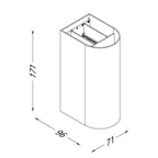Maxlight Kinkiet Badia - Aluminium - Czarny W0469