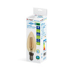 4W C35 Żarówka LED Filament / Klosz: Bursztynowy / Barwa:2200K / Trzonek:E14