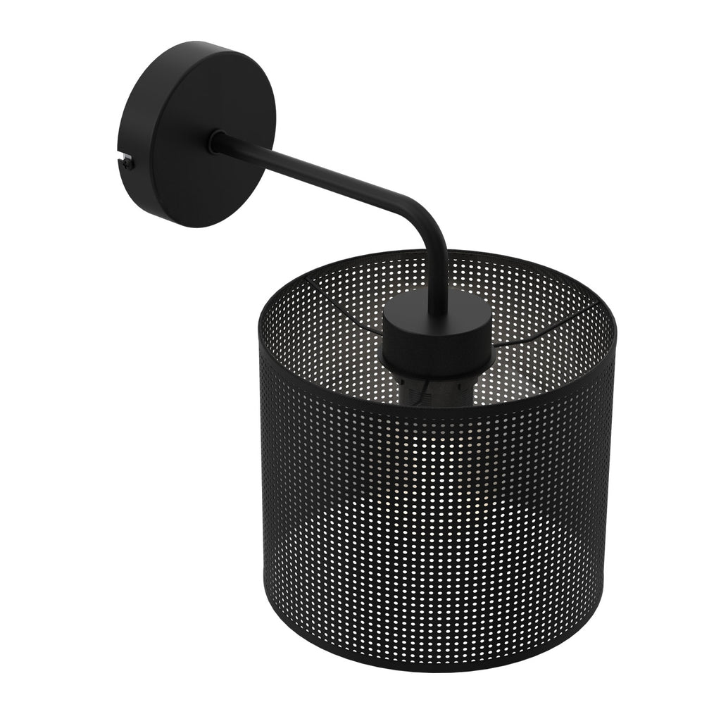 kinkiet Loft shade black, cylinder shade dia 180, h 150 black 1xE27