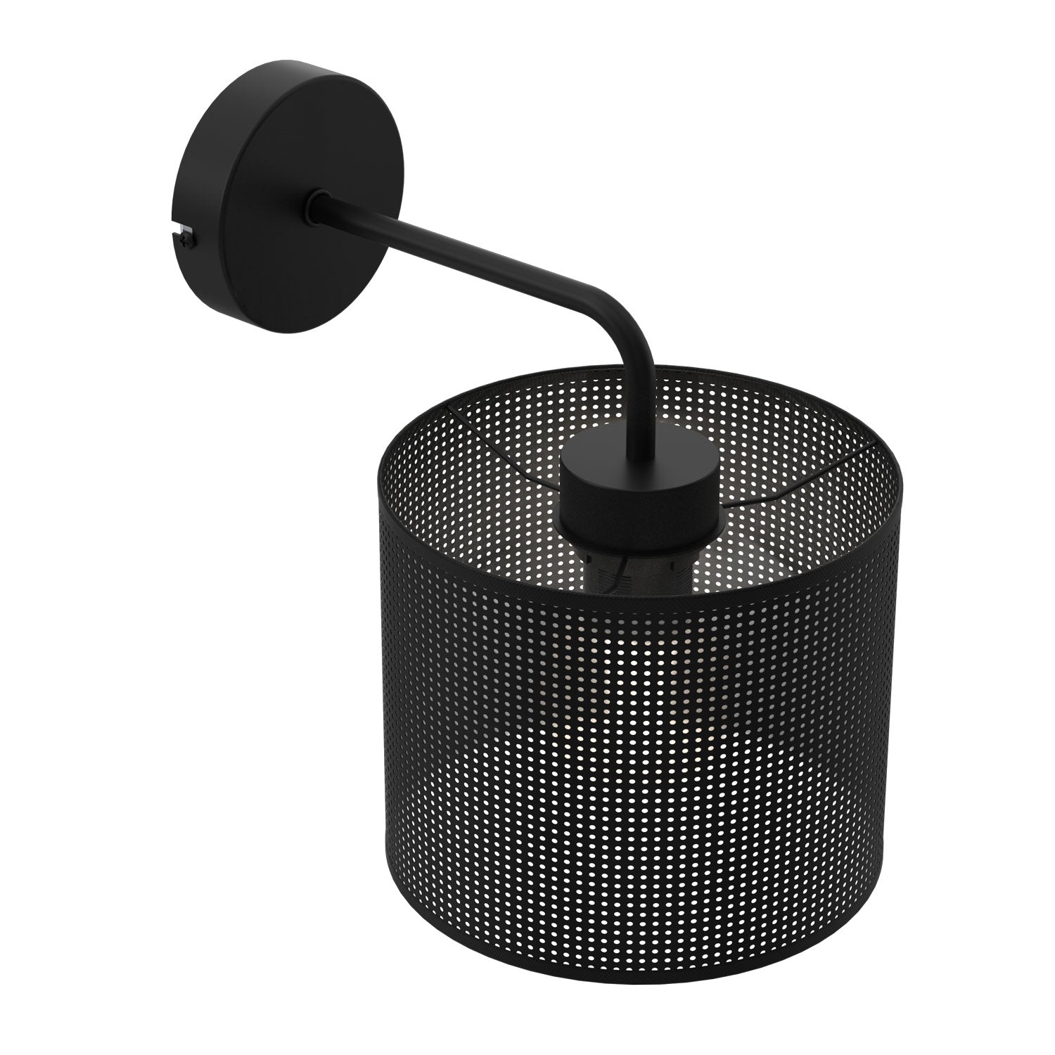 kinkiet Loft shade black, cylinder shade dia 180, h 150 black 1xE27