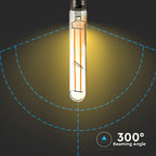 6W T30 Żarówka LED Filament / Klosz Bursztynowy / Barwa:2200K / Trzonek:E27