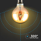 4W G80 Żarówka LED Filament / Klosz Bursztynowy / Barwa:2200K / Trzonek:E27