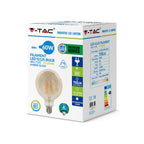8W G125 Żarówka LED Filament / Klosz Bursztynowy / Barwa:2200K / Trzonek:E27