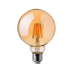 8W G125 Żarówka LED Filament / Klosz Bursztynowy / Barwa:2200K / Trzonek:E27