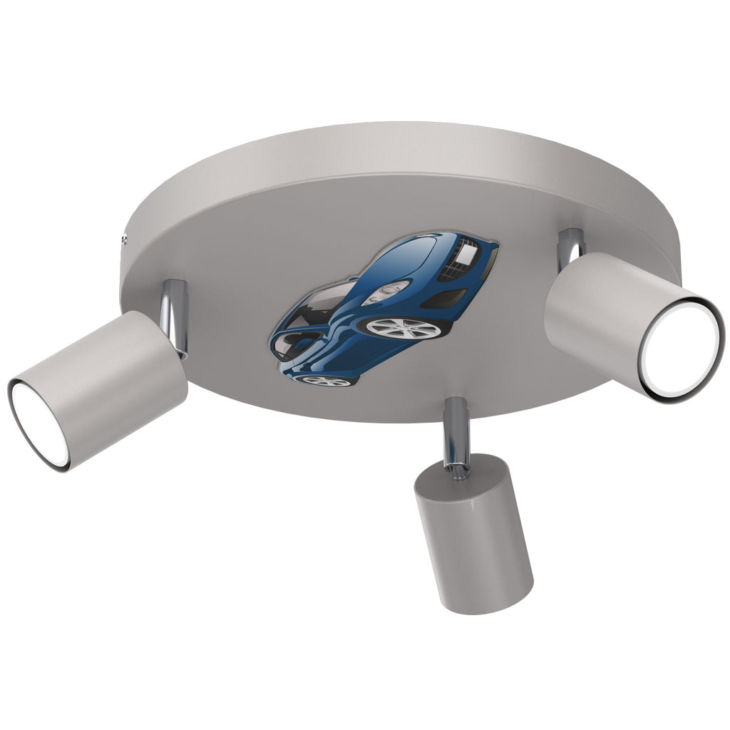 spot Fun Car blue/grey plate dia 300, 3xGU10