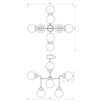 ceiling lamp Hydro opal dlass dia 160 mm 8xE27