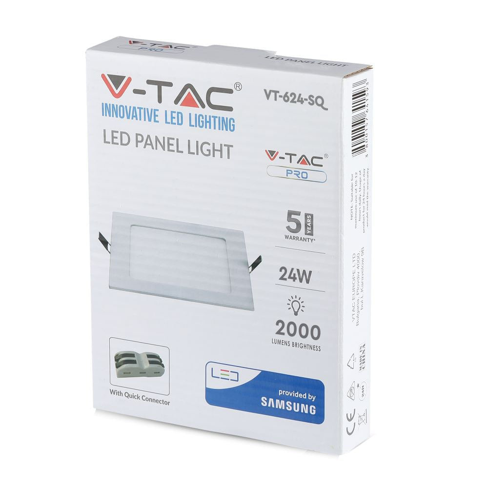 24W Panel LED / Chip SAMSUNG / Barwa:4000K / Kwadrat