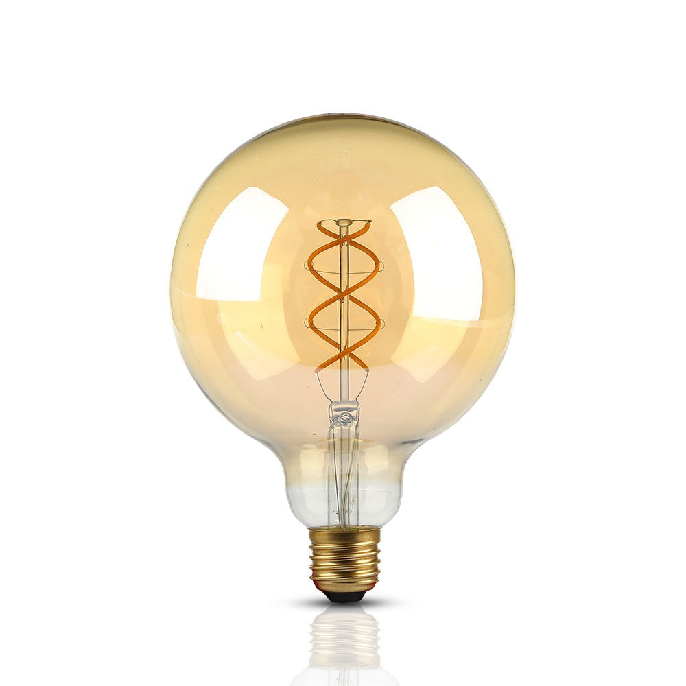 5W G125 Żarówka LED Filament Globe / Barwa:2200K / Klosz: Bursztynowy / Trzonek: E27