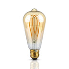 5W ST64 Żarówka LED Filament-Deko / Barwa:2200K / Klosz: Bursztynowy / Trzonek: E27