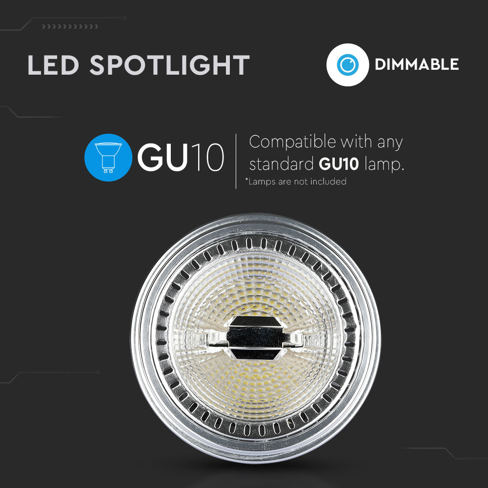 12W AR111 LED SPOTLIGHT / Barwa:3000K / Trzonek:GU10 / Ściemniana