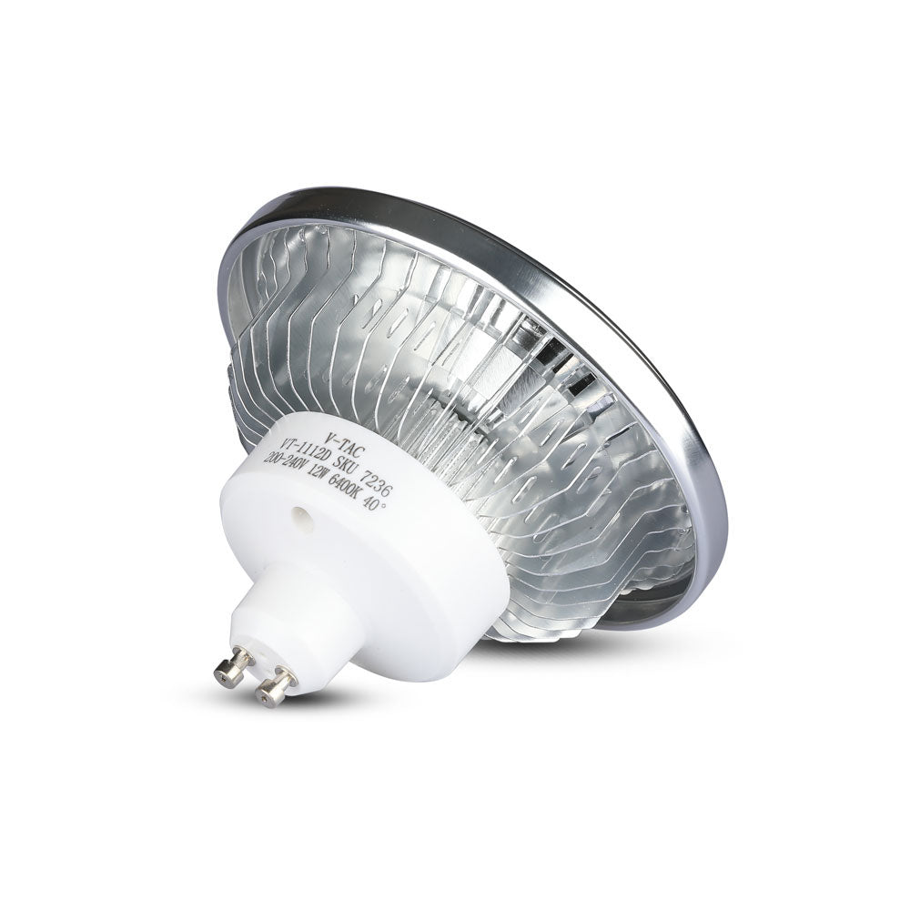 12W AR111 LED SPOTLIGHT / Barwa:6000K / Trzonek:GU10 / Ściemniana