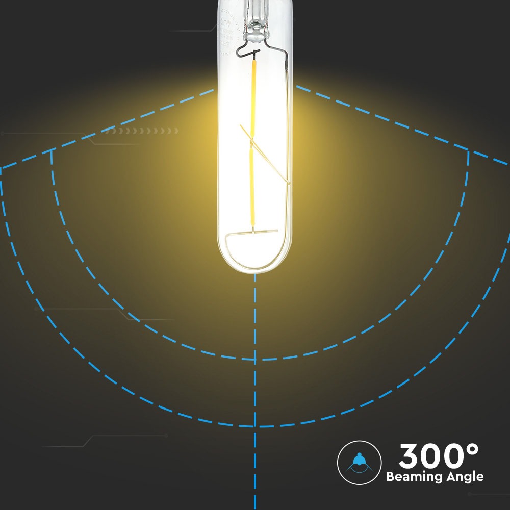 2W T30 Żarówka LED Filament / klosz: Transparentny / Barwa:2700K / Trzonek:E27