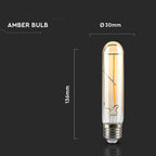 2W T30 Żarówka LED Filament / Klosz: Bursztynowy / Barwa:2200K / Trzonek:E27