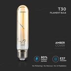2W T30 Żarówka LED Filament / Klosz: Bursztynowy / Barwa:2200K / Trzonek:E27