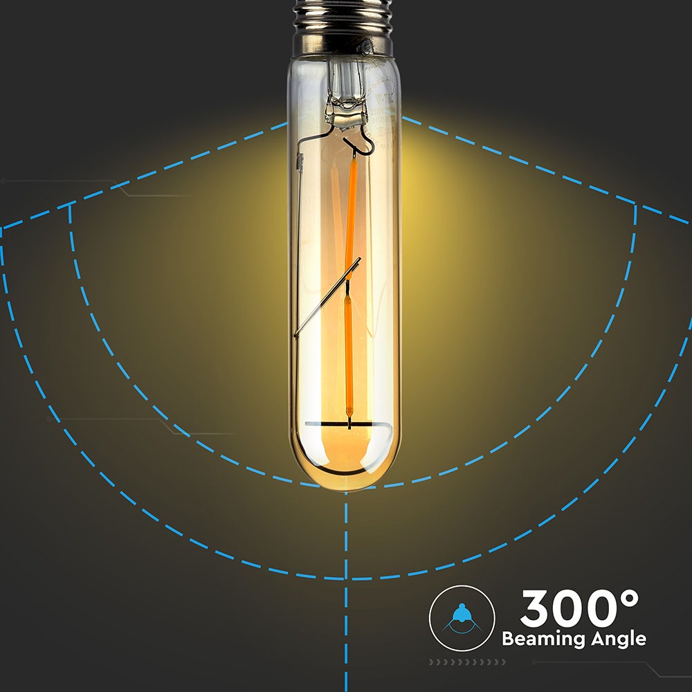 2W T30 Żarówka LED Filament / Klosz: Bursztynowy / Barwa:2200K / Trzonek:E27