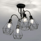 plafon Bergen black 4xE27