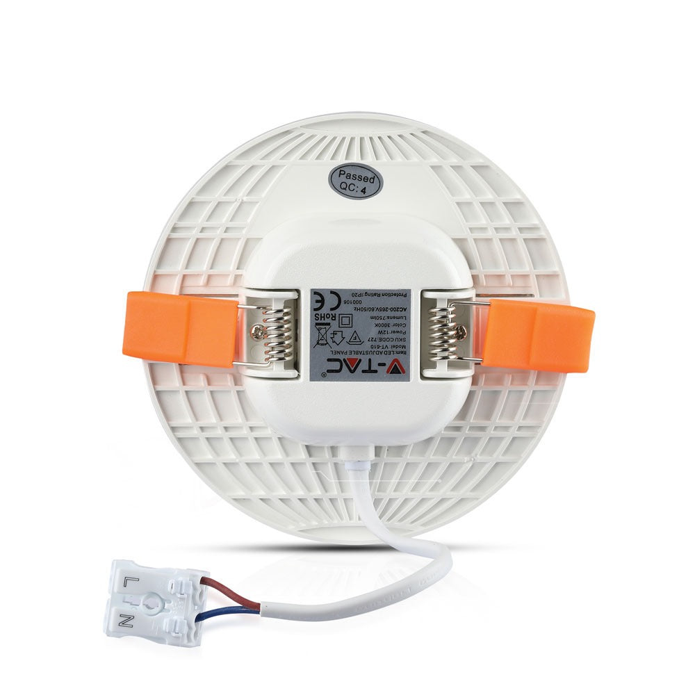 12W Panel LED / Chip SAMSUNG / Barwa:6400K / Okrągły