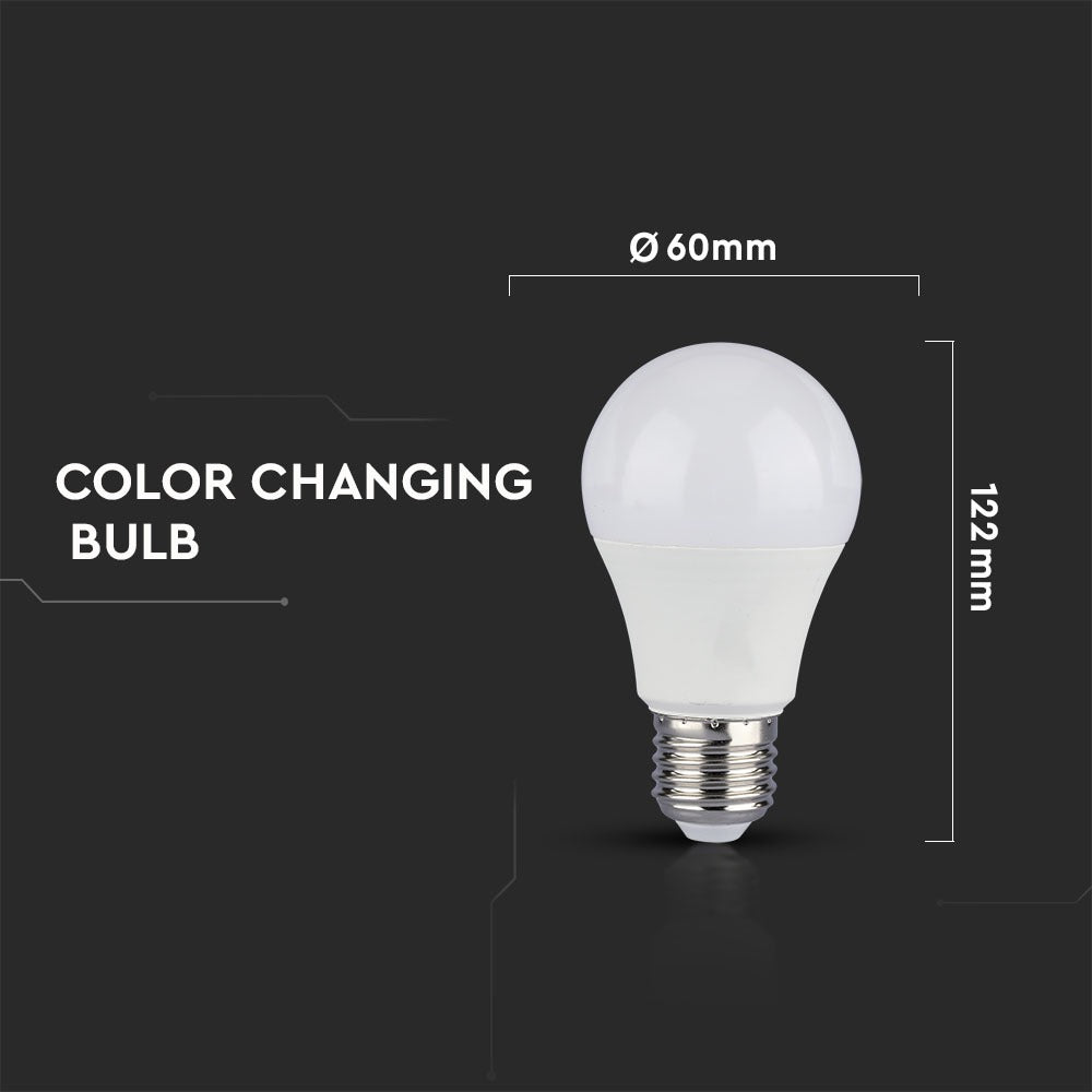 9W A60 Żarówka LED 9W / Barwa: 3w1 / Blister 2 szt. / Trzonek:E27