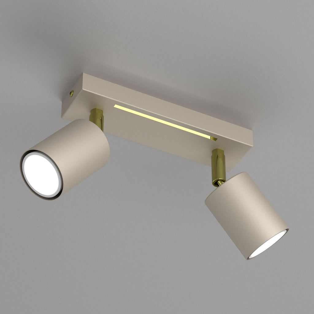 spot Striper beige/gold 2xGU10