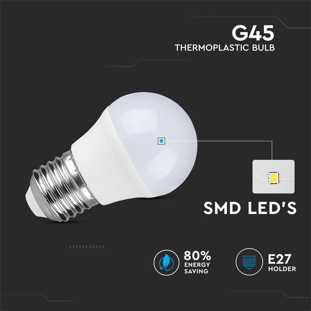 5.5W G45 Żarówka LED / Barwa:4000K / Trzonek:E27