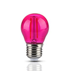 2W G45 Żarówka LED Filament / Różowy / Trzonek:E27