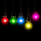 2W G45 Żarówka LED Filament / Niebieski / Trzonek:E27