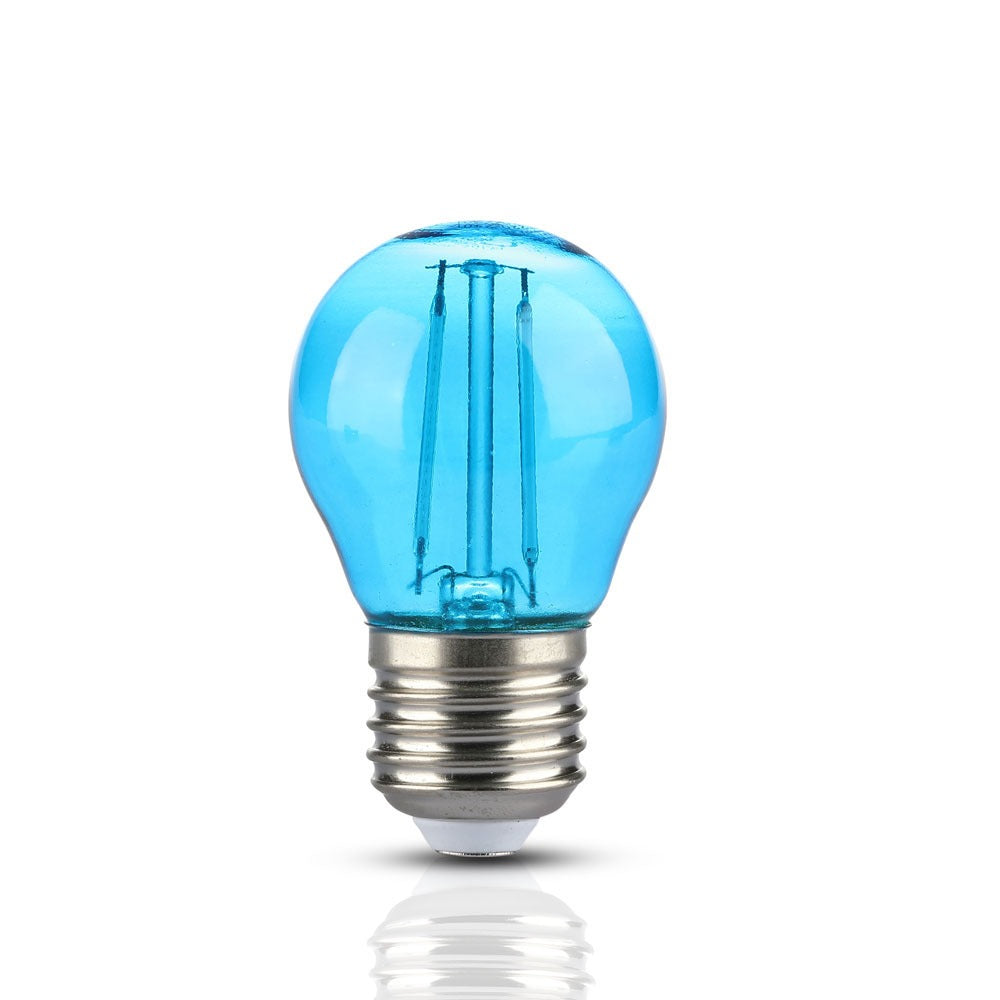 2W G45 Żarówka LED Filament / Niebieski / Trzonek:E27
