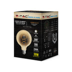 5W Żarówka LED G125 Filament / Barwa:2200K / Klosz Bursztynowy / Trzonek:E27