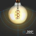 5W Żarówka LED G125 Filament / Barwa:2200K / Klosz Bursztynowy / Trzonek:E27