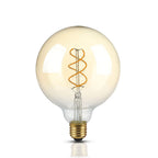 5W Żarówka LED G125 Filament / Barwa:2200K / Klosz Bursztynowy / Trzonek:E27