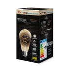5W ST64 Żarówka LED Filament / Barwa:2200K / Klosz Bursztynowy / Ściemniana / Trzonek:E27