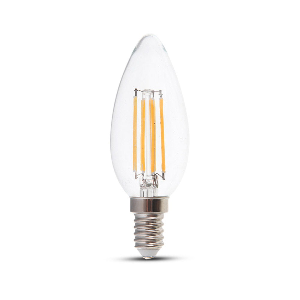 4W Żarówka LED C35 Filament / Klosz Transparentny / Barwa:2700K / Trzonek:E14 / Opk. Blister