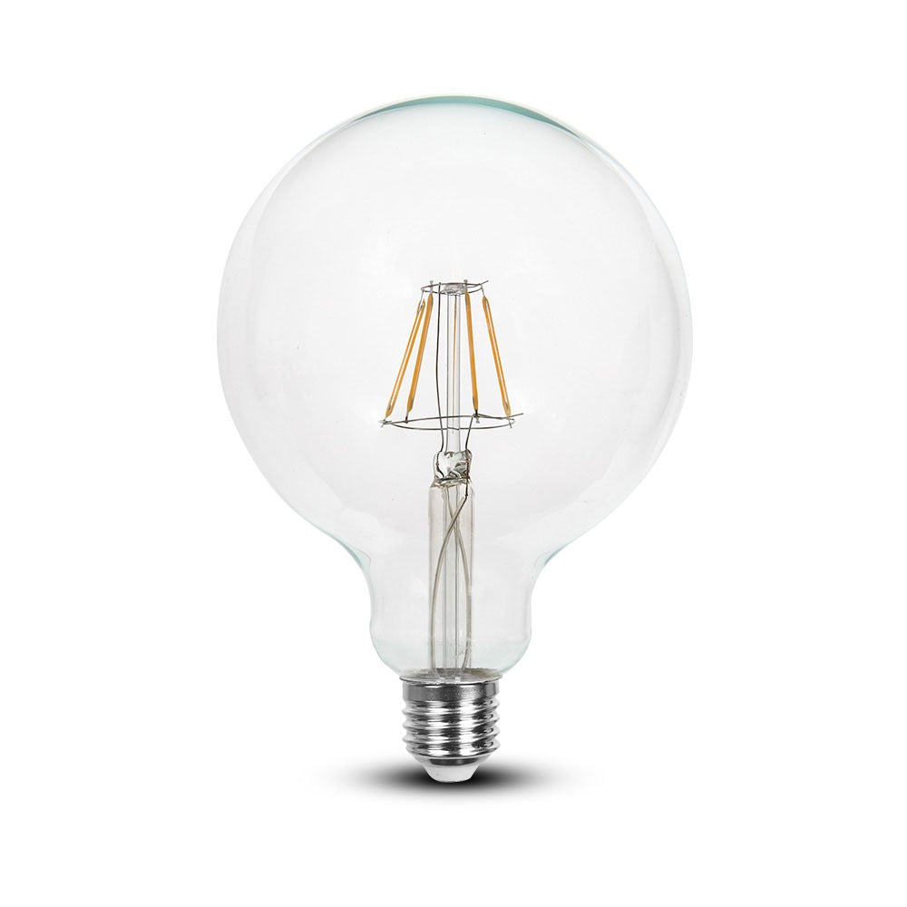 6W Żarówka LED G125 Filament / Barwa:6400K / Trzonek:E27