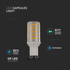 5W G9 Żarówka LED / Barwa:3000K / Ściemniana / Trzonek: G9