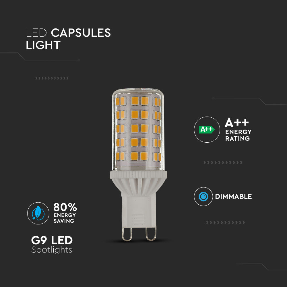 5W G9 Żarówka LED / Barwa:6400K / Ściemniana / Trzonek: G9