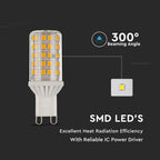 5W G9 Żarówka LED / Barwa:3000K / Ściemniana / Trzonek: G9