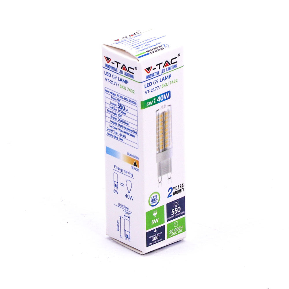 5.5W GU10 Żarówka LED / Barwa:3000K / Trzonek:G9