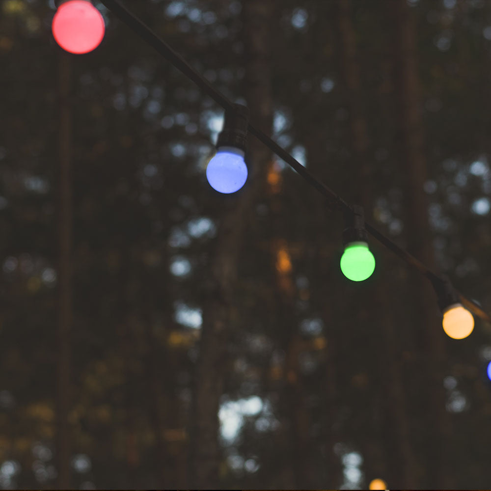 0.5W Girlanda LED / Długość: 5mb / Ilość żarówek: 10x0,5 / Kolorowe kulki