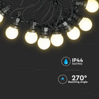 0.5W Girlanda LED / Długość: 5mb / Ilość żarówek: 10x0,5 / Barwa:3000K