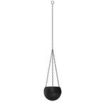 Flower pot with hanging chains black