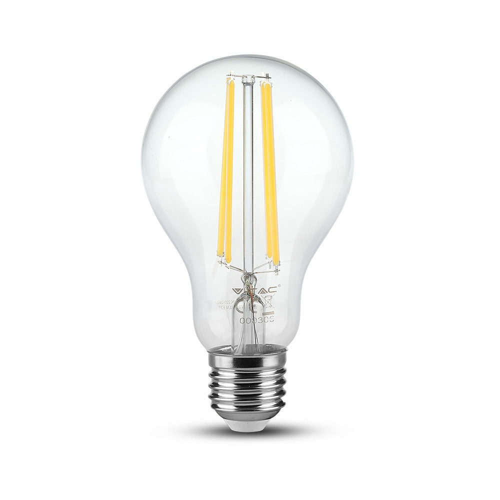 12.5W A70 Żarówka LED Filament / Klosz Transparentny / Barwa:6500K / Trzonek:E27