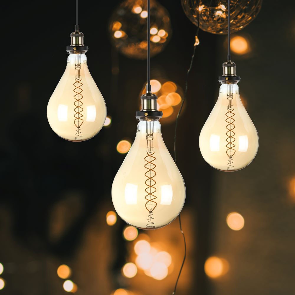 8W A165 Żarówka LED Filament / Barwa:2000K / Ściemniana / Trzonek:E27