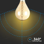 8W A165 Żarówka LED Filament / Barwa:2000K / Ściemniana / Trzonek:E27