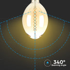 8W Żarówka dekoracyjna LED BF180 / Klosz: Bursztynowy / Barwa:2000K / Ściemniana / Trzonek:E27