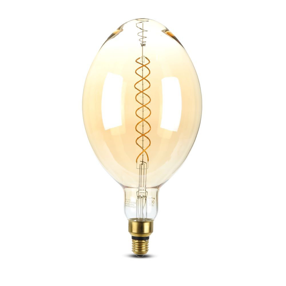 8W Żarówka dekoracyjna LED BF180 / Klosz: Bursztynowy / Barwa:2000K / Ściemniana / Trzonek:E27