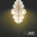 8W Żarówka dekoracyjna LED S200 / Klosz: Bursztynowy / Barwa:2200K / Ściemniana / Trzonek:E27