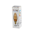 2W Żarówka LED Filament - ART / Klosz Bursztynowy / Barwa:1800K / Trzonek:E14
