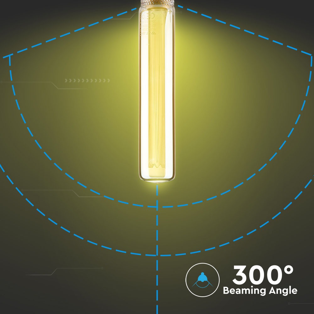 2W T30 Żarówka LED Filament / Klosz Bursztynowy / Barwa:1800K / Trzonek:E27