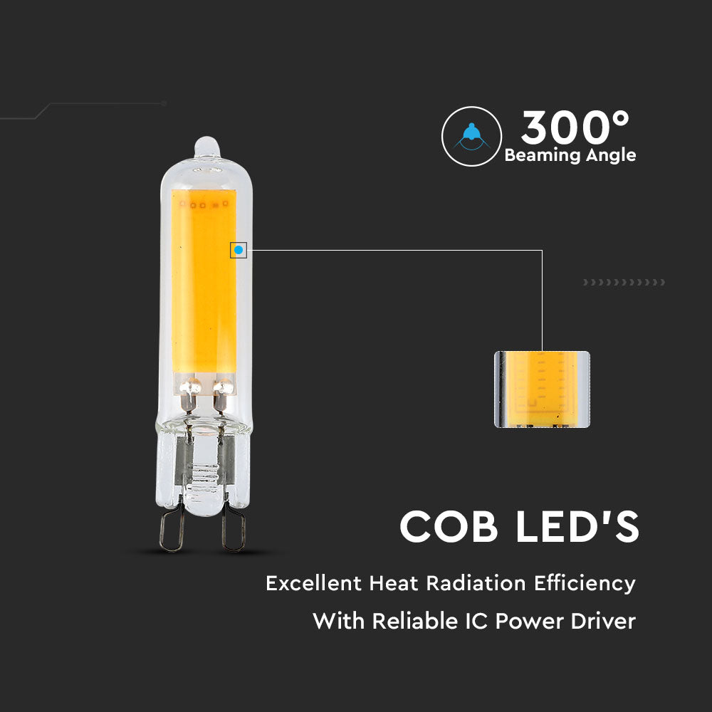 3W Żarówka LED / Barwa:6400K / Trzonek:G9